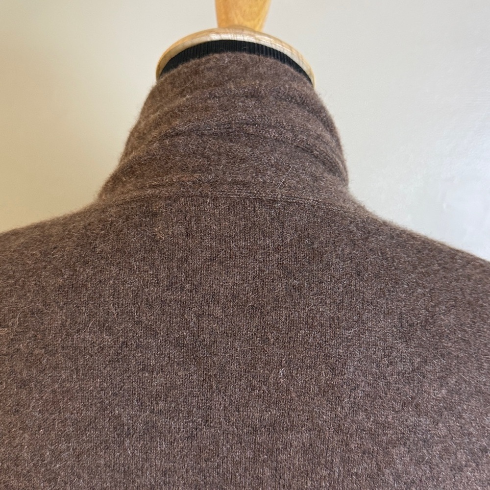 Tahari Cashmere Drape Front Cardigan in Rich Brown Sz XL NWT - Picture 5 of 7